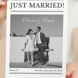 OLIVIA Newspaper Wedding Program Template, Editable Wedding Newspaper, Unique Wedding Program, Printable Wedding Timeline