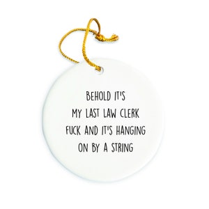 Law clerk Ornament , Law clerk Christmas Ornaments, Gift for Law clerk, Law clerk Christmas Tree , Law clerk Circle Ceramic Ornament