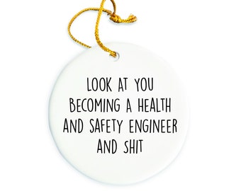 Health and safety Engineer Ornament, Engineer Christmas Ornament, Engineer Christmas tree Ornament, Engineer Gift, Christmas Decorations
