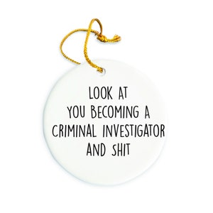 Criminal investigator Ornament, Criminal investigator Christmas Ornament,  Christmas tree Ornament, Christmas Decorations