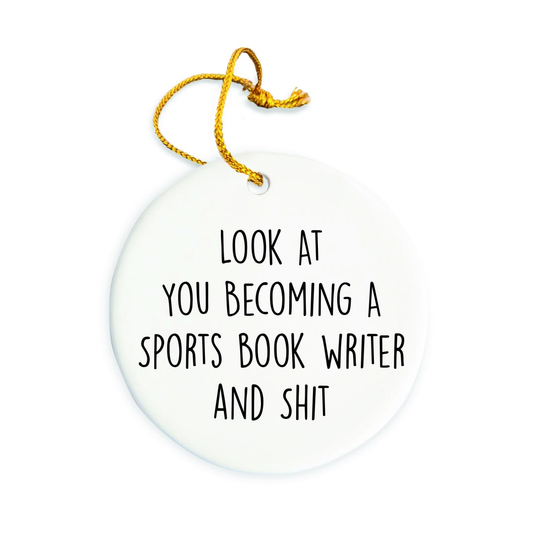 Sports Book Writer Ornament Sports Book Writer Christmas Etsy