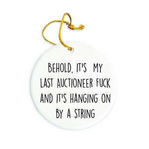 Auctioneer Ornament, Auctioneer Christmas Ornaments, Gift for Auctioneer, Auctioneer Christmas Tree, Auctioneer Circle Ceramic Ornament