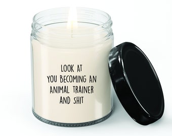 Animal trainer Candle, Animal trainer Gift, Gift for Animal trainer, Thank You Gift, Vanilla Scented candle, Candle Jar