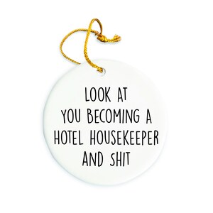 Hotel Housekeeper Ornament, Hotel housekeeper Christmas Ornament,  Christmas tree Ornament, Hotel Housekeeper Gift, Christmas Decorations