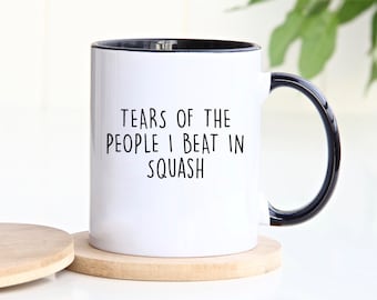 Squash Player Mug, Squash Player Gifts, Gift for Squash Player, Personalized Mug, Customized Mug, Personalized Gift, Birthday Gift