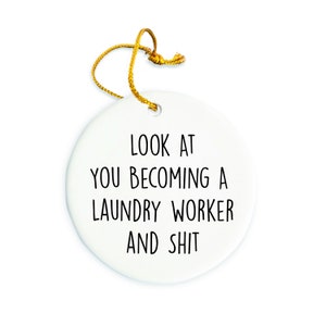 Laundry worker Ornament, Laundry worker Christmas Ornament, Christmas tree Ornament, Laundry worker Gift, Christmas Decorations