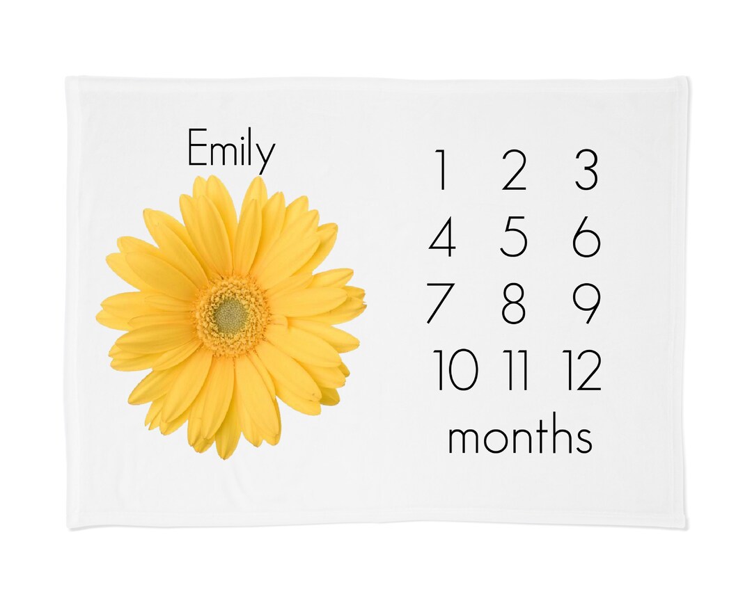 Personalized Milestone Blanket, Baby Blanket, Baby Shower Gift