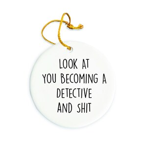 Detective Ornament, Detective Christmas Ornament, Christmas tree Ornament, Detective Gift, Detective Christmas Decorations