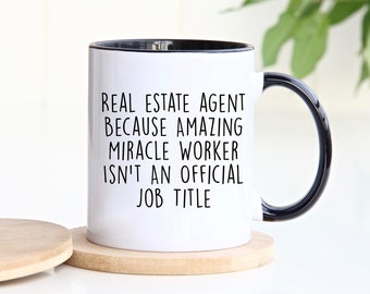 Real Estate Agent Mug, Real Estate Agent Gift, Gift for Real Estate Agent, Personalized Mug, Customized Mug, Personalized Gift