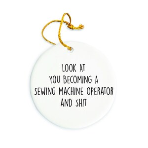 Sewing Machine Operator Ornament, Christmas Ornament, Christmas tree Ornament, Sewing Machine Operator Gift, Christmas Decorations