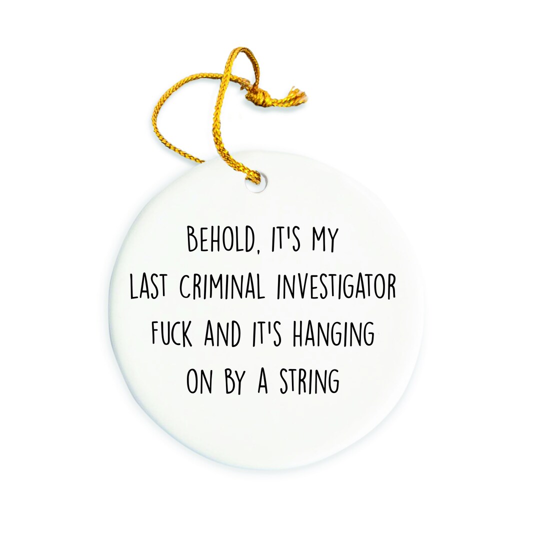 Criminal Investigator Ornament, Criminal Investigator Christmas