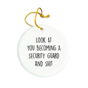 Security Guard Ornament, Security Guard Christmas Ornament, Christmas tree Ornament, Security Guard Gift, Christmas Decorations