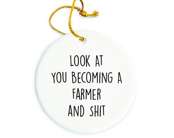 Farmer Ornament, Farmer Christmas Ornament, Farmer Christmas tree Ornament, Farmer Gift, Christmas Decorations