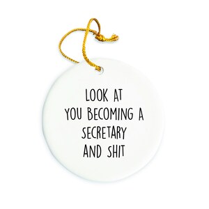 Secretary Ornament, Secretary Christmas Ornament, Secretary Christmas tree Ornament, Secretary Gift, Christmas Decorations