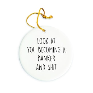 Banker Ornament, Banker Christmas Ornament, Banker Christmas tree Ornament, Banker Gift, Christmas Decorations