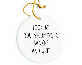 Banker Ornament, Banker Christmas Ornament, Banker Christmas tree Ornament, Banker Gift, Christmas Decorations