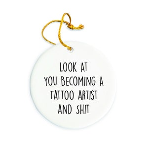 Tattoo artist Ornament, Tattoo artist Christmas Ornament, Christmas tree Ornament, Tattoo artist Gift, Christmas Decorations