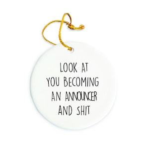 Announcer Ornament, Announcer Christmas Ornament, Announcer Christmas tree Ornament, Announcer Gift, Christmas Decorations