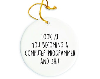 Computer programmer Ornament, programmer Christmas Ornament, Christmas tree Ornament, Computer programmer Gift, Christmas Decorations