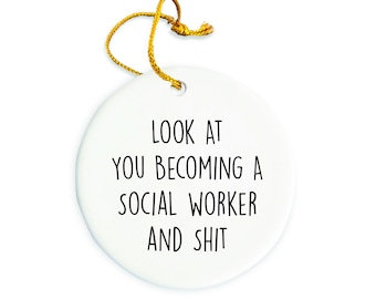 Social worker Ornament, Social worker Christmas Ornament, Social worker Christmas tree Ornament, Social worker Gift, Christmas Decorations