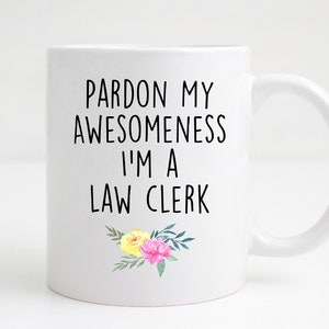 Law Clerk Mug, Law Clerk Gift, Gift for Law Clerk, Personalized Mug, Customized Mug, Personalized Gift, Birthday Gift