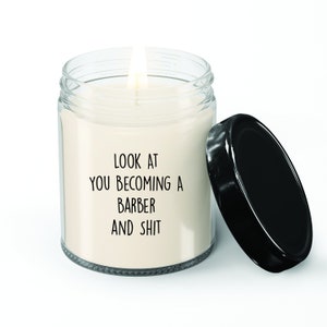 Barber Candle, Barber Gift, Gift for Barber , Thank you Gift, Barber Gift Idea , Vanilla Scented candle, Candle Jar
