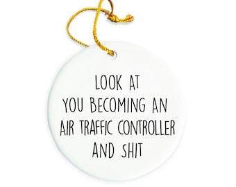 Air traffic controller Ornament, traffic controller Christmas Ornament, Christmas tree Ornament, Air traffic Gift, Christmas Decorations