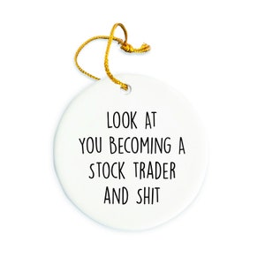 Stock Trader Ornament, Stock Trader Christmas Ornament, Stock Trader Christmas tree Ornament, Stock Trader Gift, Christmas Decorations