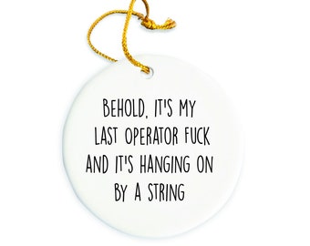 Operator Ornament , Operator Christmas Ornaments, Gift for Operator, Operator Christmas Tree , Operator Circle Ceramic Ornament