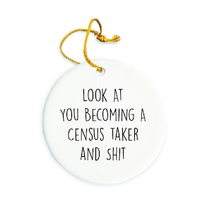 Census taker Ornament, Census taker Christmas Ornament, Census taker Christmas tree Ornament, Census taker Gift, Christmas Decorations