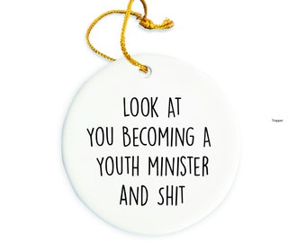 Youth minister Ornament, Youth minister Christmas Ornament,  Christmas tree Ornament, Youth minister Gift, Christmas Decorations