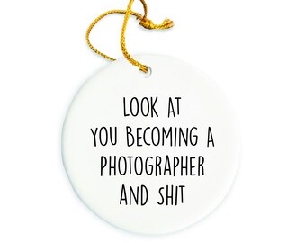 Photographer Ornament, Photographer Christmas Ornament, Christmas tree Ornament, Photographer Gift, Christmas Decorations