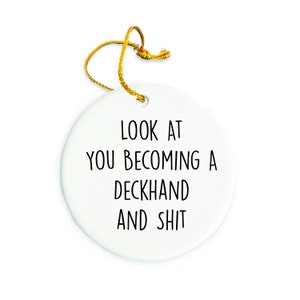 Deckhand Ornament, Deckhand Christmas Ornament, Deckhand Christmas tree Ornament, Deckhand Gift, Deckhand Christmas Decorations