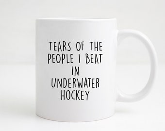 Underwater Hockey Player Mug, Hockey Player Gifts, Gift for Hockey Player, Personalized Mug, Customized Mug, Personalized Gift