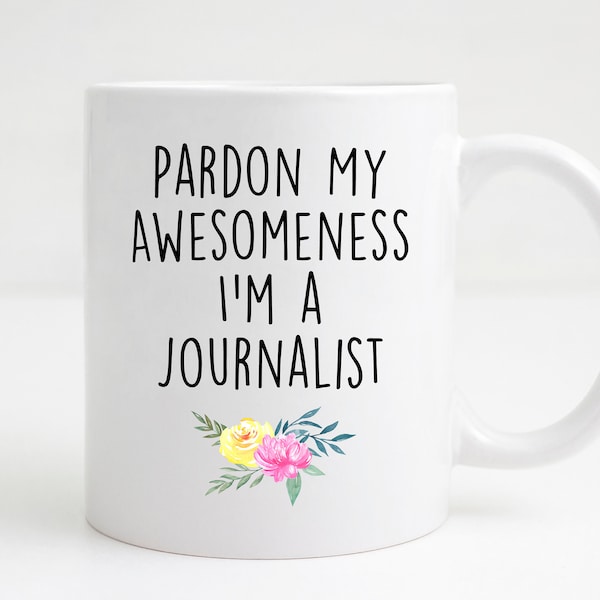 Journalist Mug, Journalist Gift, Gift for Journalist, Personalized Mug, Customized Mug, Personalized Gift, Birthday Gift