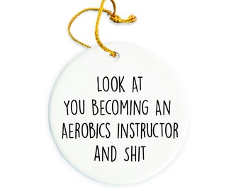 Aerobics instructor Ornament, Instructor Christmas Ornament, Christmas tree Ornament, Aerobics Instructor Gift, Christmas Decorations