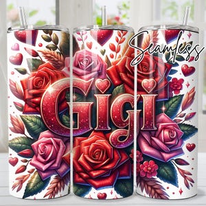 Seamless Gigi Tumbler Wrap for 20 oz tumbler sublimation