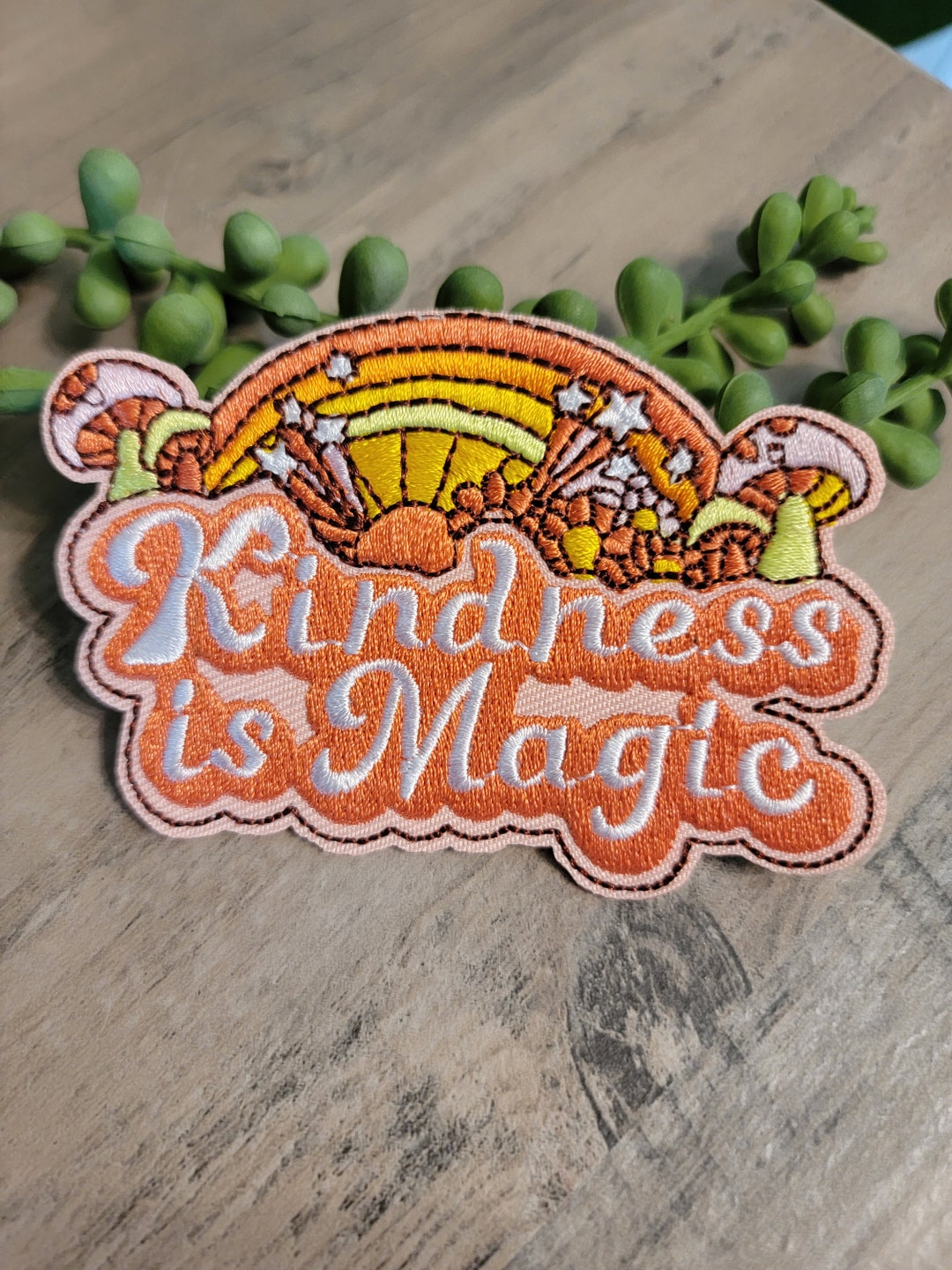 Kindness is Magic Iron on Embroidery Clothing Patch - Etsy