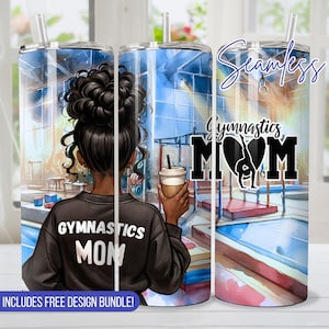Seamless Gymnastics Mom Tumbler Wrap for 20 oz tumbler sublimation