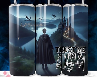 Seamless Wizard magical Tumbler Wrap for 20 oz tumbler sublimation
