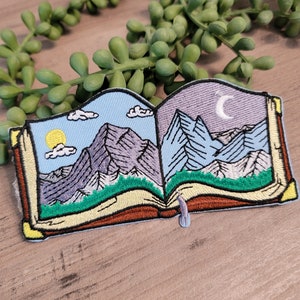 Outdoors Camping Book embroidery Iron on Clothing Patch