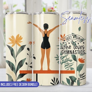 Seamless gymnastics Tumbler Wrap for 20 oz tumbler sublimation