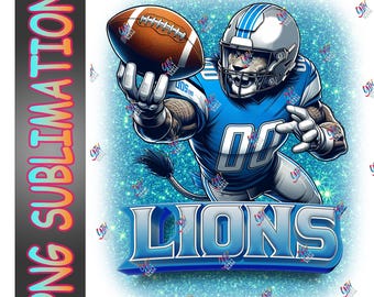 Löwe Sublimation PNG | Sport Sublimation PNG | Sofortdownload | Fußball Clipart | Bastelbedarf | Fußball T-Shirt Grafik