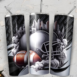 Raider 20oz smal tumbler-wrap PNG, sport 20oz tumbler PNG, fotbollshjälm sublimeringstumbler PNG digital nedladdning