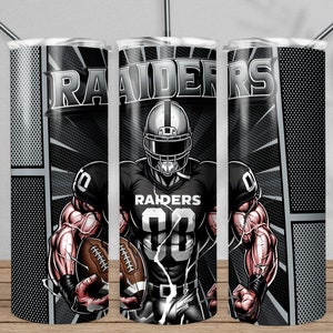 Raider 20 Unzen Skinny Tumbler Wrap PNG, Sport 20 Unzen Tumbler PNG, Fußball Maskottchen Sublimation Tumbler PNG Digitaler Download