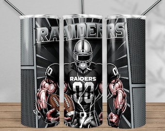 Raider 20oz Skinny Tumbler Wrap PNG, Sport 20oz Tumbler PNG, Football Mascot Sublimation Tumbler PNG Digital Download