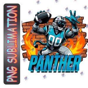 Panther Sublimation PNG | Sport Sublimation PNG | Instant Download | Football Clipart | Crafting Supply | Football T-shirt Graphic