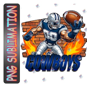 Cowboy Sublimation PNG | Sport Sublimation PNG | Instant Download | Football Clipart | Crafting Supply | Football T-shirt Graphic