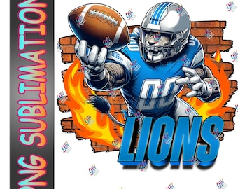 Löwe Sublimation PNG | Sport Sublimation PNG | Sofortdownload | Fußball Clipart | Bastelbedarf | Fußball T-Shirt Grafik