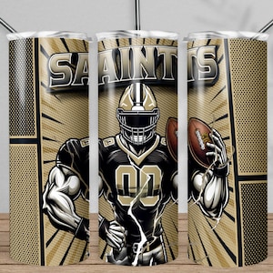 Saint 20oz Skinny Tumbler Wrap PNG, Sport 20oz Tumbler PNG, Football Mascot Sublimation Tumbler PNG Digital Download
